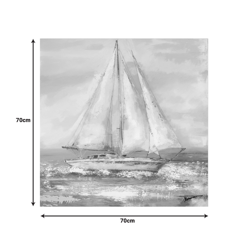 Πίνακας σε καμβά Siedo I Inart με πλαίσιο 70x3.5x70εκ