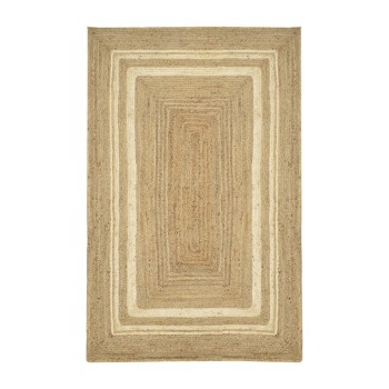 Χαλί Mazir Inart μπεζ-εκρού γιούτα 120x180x1εκ