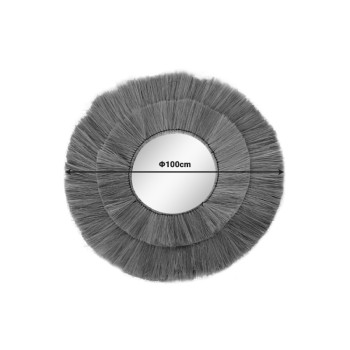 Καθρέπτης Lopo Inart φυσικό ψάθα Φ100x4εκ