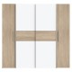 Ντουλάπα ρούχων Closet pakoworld τετράφυλλη sonoma oak-λευκό μελαμίνης 200x61.5x190.5εκ Ντουλάπα ρούχων Closet pakoworld τετράφυλλη sonoma oak-λευκό μελαμίνης 200x61.5x190.5εκ