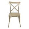 Καρέκλα Crossie pakoworld pp σε απόχρωση cappucino 38x46.5x82εκ