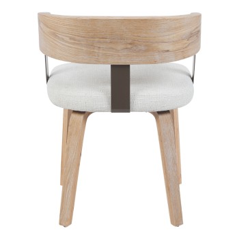 Πολυθρόνα Anesy pakoworld μέταλλο-ξύλο με ύφασμα σε μπεζ απόχρωση 53.5x51x72εκ