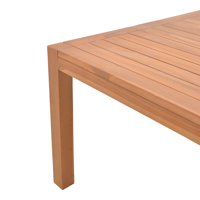 Τραπέζι Vocaly pakoworld teak ξύλο σε φυσική απόχρωση 200x100x75εκ