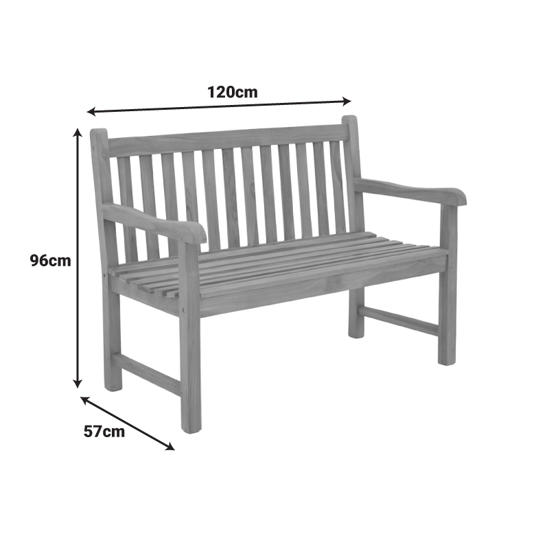 Παγκάκι Nat pakoworld teak ξύλο σε φυσική απόχρωση 120x57x96εκ