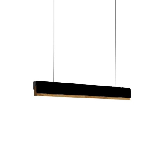 Φωτιστικό οροφής Rafmole pakoworld led μαύρο μέταλλο-ξύλο 120x7.5εκ Φωτιστικό οροφής Rafmole pakoworld led μαύρο μέταλλο-ξύλο 120x7.5εκ