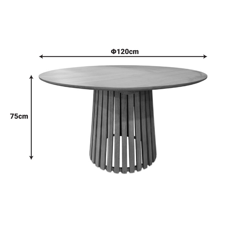 Τραπεζαρία Kalie-Kenda pakoworld σετ 7τεμ σε φυσική-μπεζ απόχρωση Φ120x75εκ