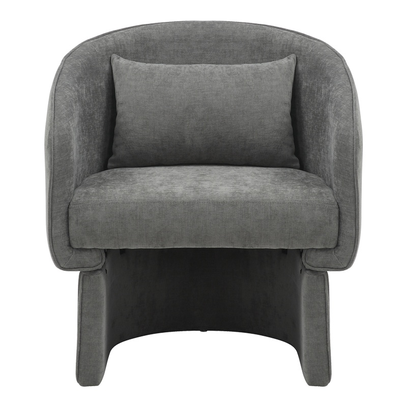 Πολυθρόνα Playmob pakoworld ύφασμα σε γκρι απόχρωση 69x65x79εκ