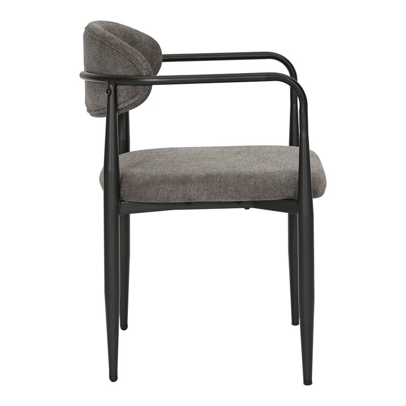 Πολυθρόνα Kalone pakoworld ύφασμα σε ανθρακί απόχρωση 56x55x78εκ