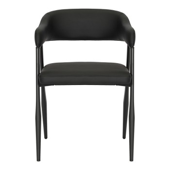 Πολυθρόνα Sezan pakoworld pu σε μαύρη απόχρωση 56x55x78εκ