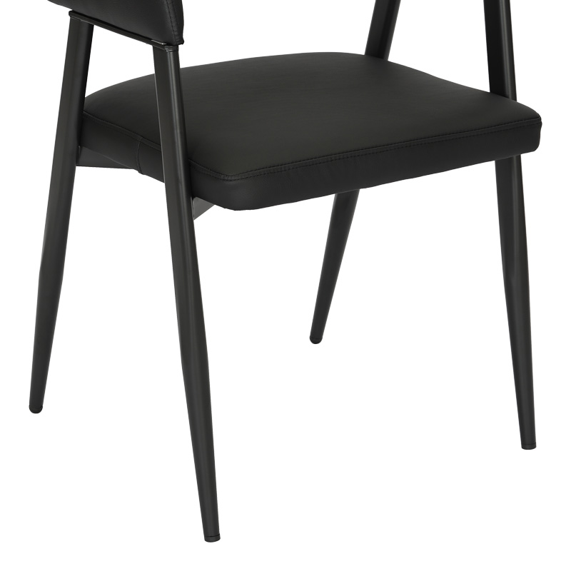 Πολυθρόνα Sezan pakoworld pu σε μαύρη απόχρωση 56x55x78εκ