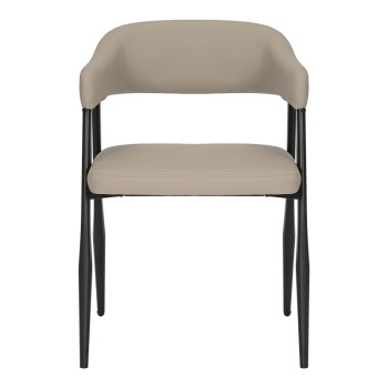 Πολυθρόνα Sezan pakoworld pu σε γκρι-μπεζ απόχρωση 56x55x78εκ