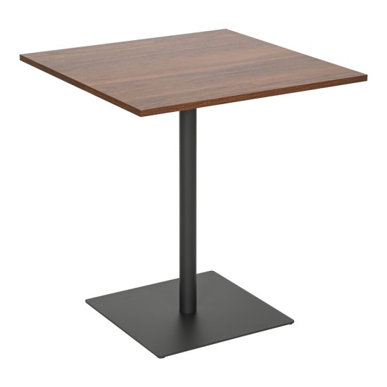 Τραπέζι Nerobian pakoworld mdf σε καρυδί απόχρωση 70x70x75εκ