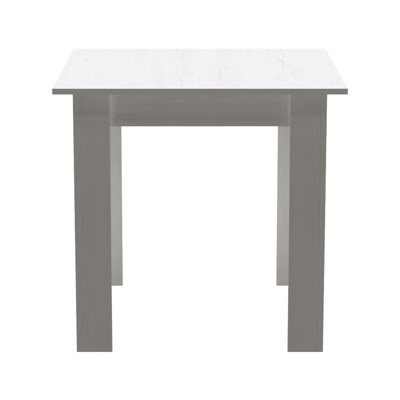 Τραπέζι Manka I pakoworld μελαμίνη σε λευκή απόχρωση 80x80x77εκ