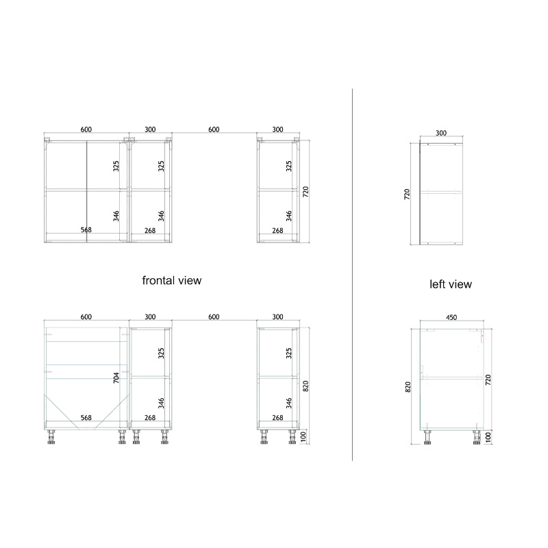 Σύνθεση κουζίνας Festa II pakoworld μελαμίνη σε sonoma απόχρωση 120x60x85εκ