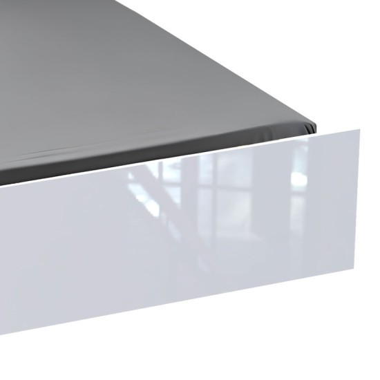 Κρεβάτι διπλό Afina pakoworld σε λευκή glossy απόχρωση 160x200εκ Κρεβάτι διπλό Afina pakoworld μελαμίνη σε λευκή glossy απόχρωση 160x200εκ