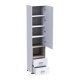 Βιτρίνα-στήλη Toscana pakoworld σε λευκή απόχρωση 50x42x222.5εκ Ντουλάπα Toscana pakoworld μελαμίνη σε λευκή απόχρωση 50x42x222.5εκ