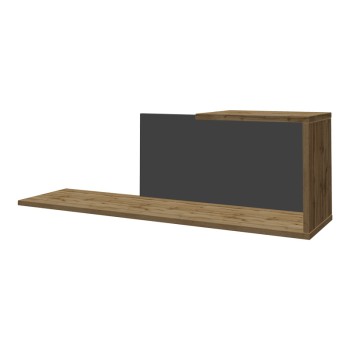 Σύνθετο σαλονιού Poelfy pakoworld σε ανθρακί-oak απόχρωση 170x37.5x42εκ