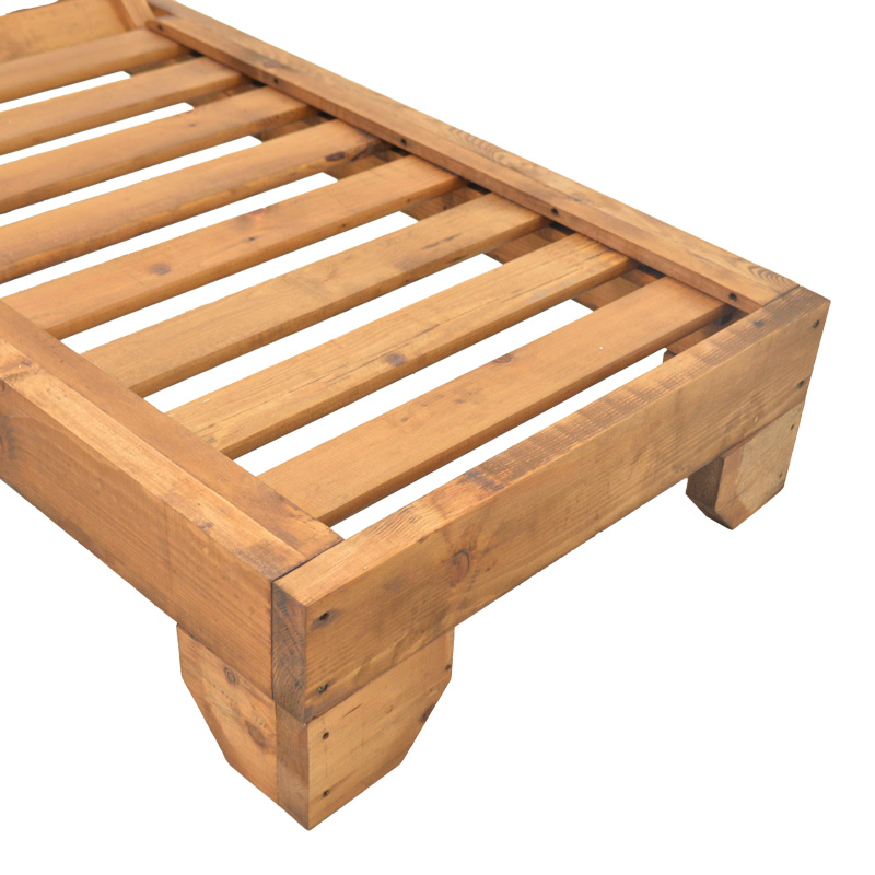 Ξαπλώστρα Zalka pakoworld L1 σε καρυδί απόχρωση 66x197x28εκ