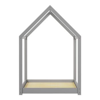 Παιδικό κρεβάτι Nino τ. Montessori pakoworld ξύλο πεύκου σε γκρι απόχρωση 90x190εκ