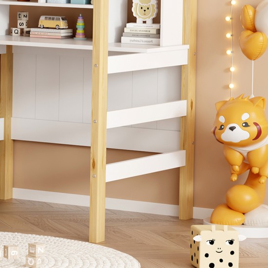 Παιδικό κρεβάτι Bedria pakoworld τ.Montessori ξύλο σε λευκή-φυσική απόχρωση 190x90εκ Παιδικό κρεβάτι Bedria pakoworld τ.Montessori ξύλο σε λευκή-φυσική απόχρωση 190x90εκ