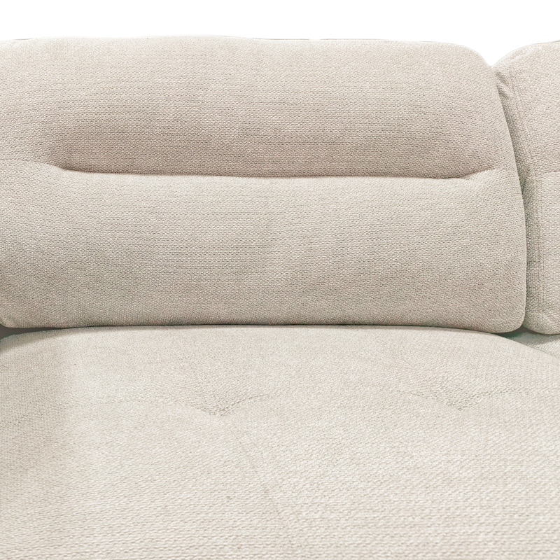 Γωνιακός καναπές δεξιά γωνία Camile pakoworld ύφασμα σε μπεζ απόχρωση 270x174x95εκ