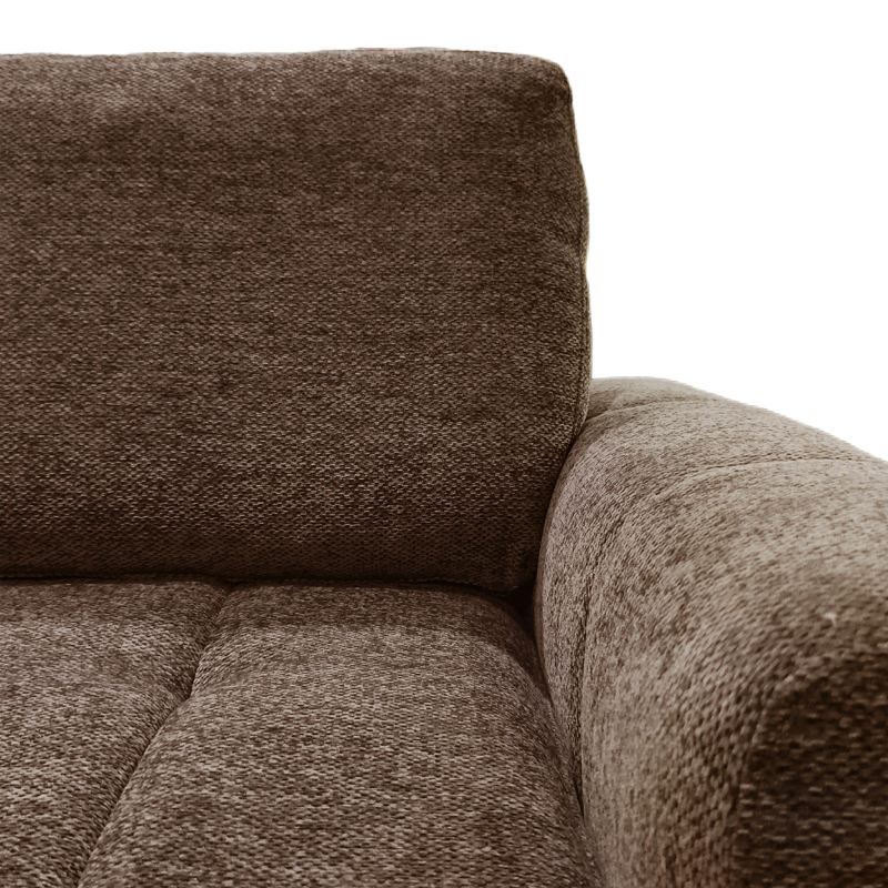 Γωνιακός αναστρέψιμος καναπές-κρεβάτι Vivad pakoworld ύφασμα σε απόχρωση σκούρο καφέ 275x164x91εκ