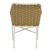 Πολυθρόνα αλουμινίου Ortegia pakoworld στοιβαζόμενη με λευκό σκελετό- χακί σχοινί 57x62x82εκ