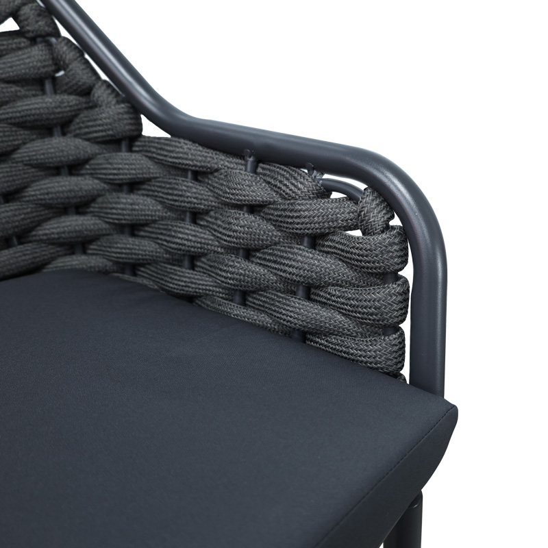 Σκαμπό μπαρ αλουμινίου Zuki pakoworld στοιβαζόμενη με γκρι σκελετό και μαξιλάρι 55x54x109εκ