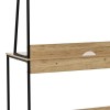 Γραφείο εργασίας Herbey pakoworld με ράφια σε oak απόχρωση με πόδι μαύρο μέταλλο 100x48x139εκ