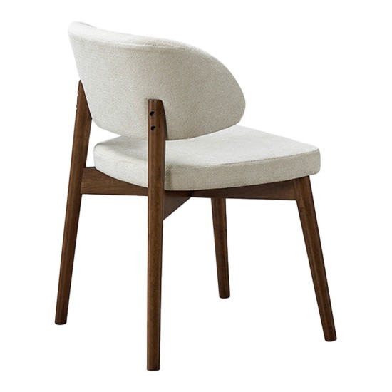 Καρέκλα Siena pakoworld rubberwood σε καρυδί-εκρού απόχρωση 48x50x81εκ Καρέκλα Siena pakoworld rubberwood σε καρυδί-εκρού απόχρωση 48x50x81εκ