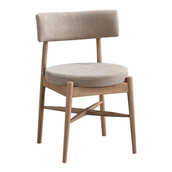 Καρέκλα Raudi pakoworld rubberwood σε φυσική-μπεζ απόχρωση 45.5x45.5x81εκ