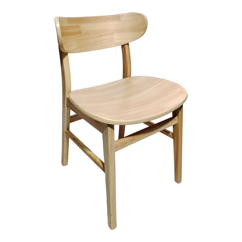 Καρέκλα Lumnia pakoworld rubberwood σε φυσική απόχρωση 46x50x76εκ