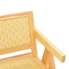 Πολυθρόνα Winslow pakoworld rubberwood-rattan σε φυσική απόχρωση 51x54x80εκ