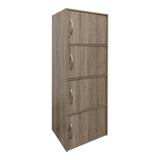 Ντουλάπι-στήλη Gabino I pakoworld σε sonoma απόχρωση 40x34.5x120εκ