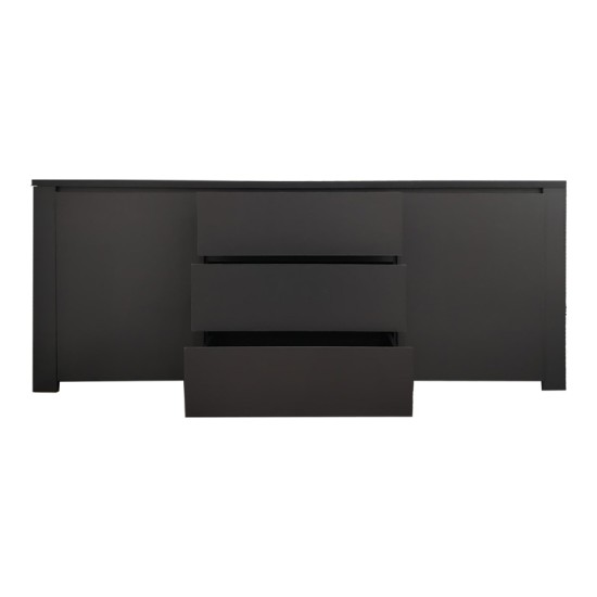 Μπουφές Kalya pakoworld σε ανθρακί απόχρωση 220x49x89.5εκ Μπουφές Kalya pakoworld σε ανθρακί απόχρωση 220x49x89.5εκ