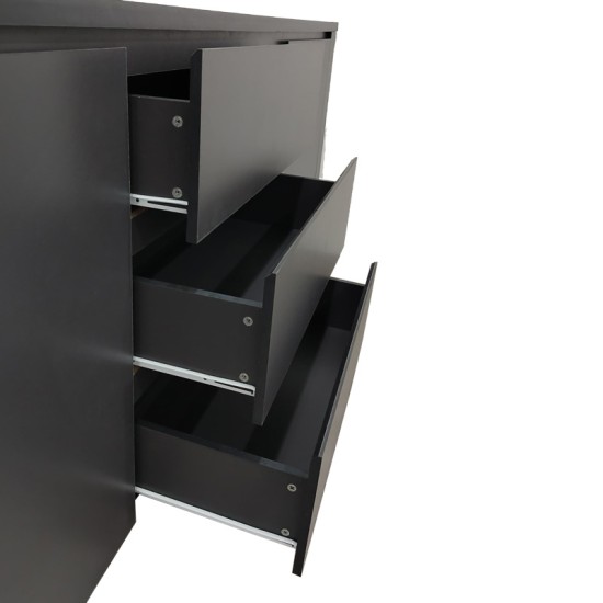 Μπουφές Kalya pakoworld σε ανθρακί απόχρωση 220x49x89.5εκ Μπουφές Kalya pakoworld σε ανθρακί απόχρωση 220x49x89.5εκ