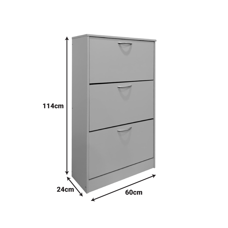 Παπουτσοθήκη Savaz pakoworld σε oak-ανθρακί απόχρωση 60x24x114εκ