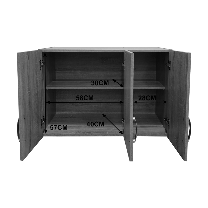 Πατάρι ντουλάπας τρίφυλλο Lego pakoworld σε λευκή απόχρωση 90x42x60εκ