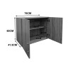 Ντουλάπα τετράφυλλη με πατάρι Athos Ι pakoworld λευκή 160x42x240εκ