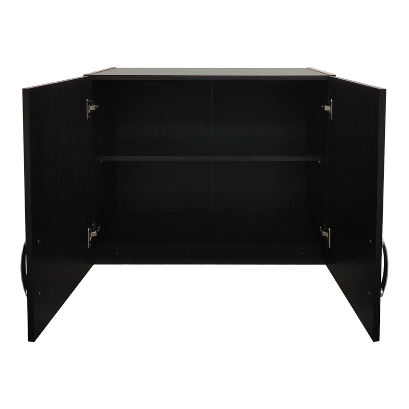 Ντουλάπα τετράφυλλη με συρτάρια και πατάρι Athos pakoworld wenge 160x42x240εκ