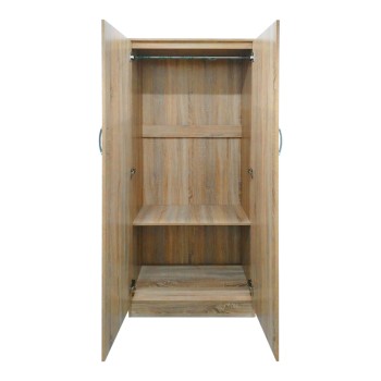 Ντουλάπα τετράφυλλη με πατάρι Athos pakoworld sonoma 160x42x240εκ