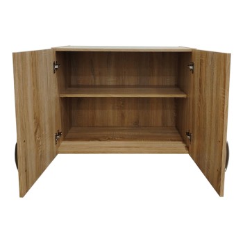 Ντουλάπα τετράφυλλη με πατάρι Athos Ι pakoworld sonoma 160x42x240εκ