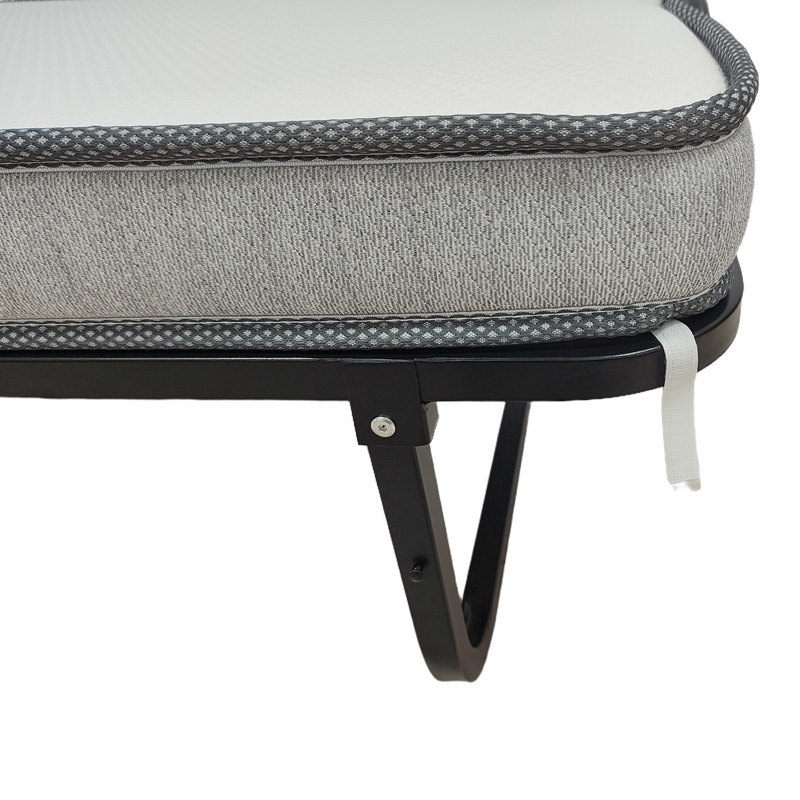 Ράντζο-κρεβάτι με στρώμα 10εκ Kamu pakoworld μαύρο 75x190εκ