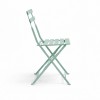 Καρέκλα Bistro pakoworld μεταλλική αναδιπλούμενη σε μέντα απόχρωση 42x46x82εκ