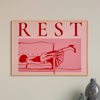 Πίνακας Restika pakoworld με ψηφιακή εκτύπωση και πλαίσιο 48x1.5x33εκ