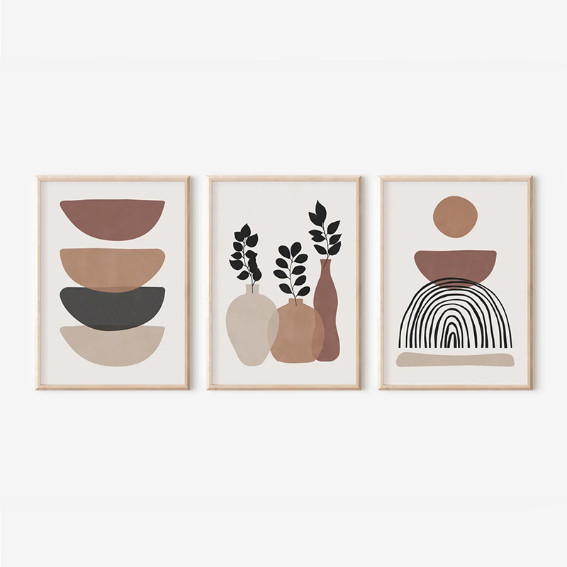 Πίνακας Yenia pakoworld τρίπτυχος με ψηφιακή εκτύπωση και πλαίσιο 33x1.5x48εκ