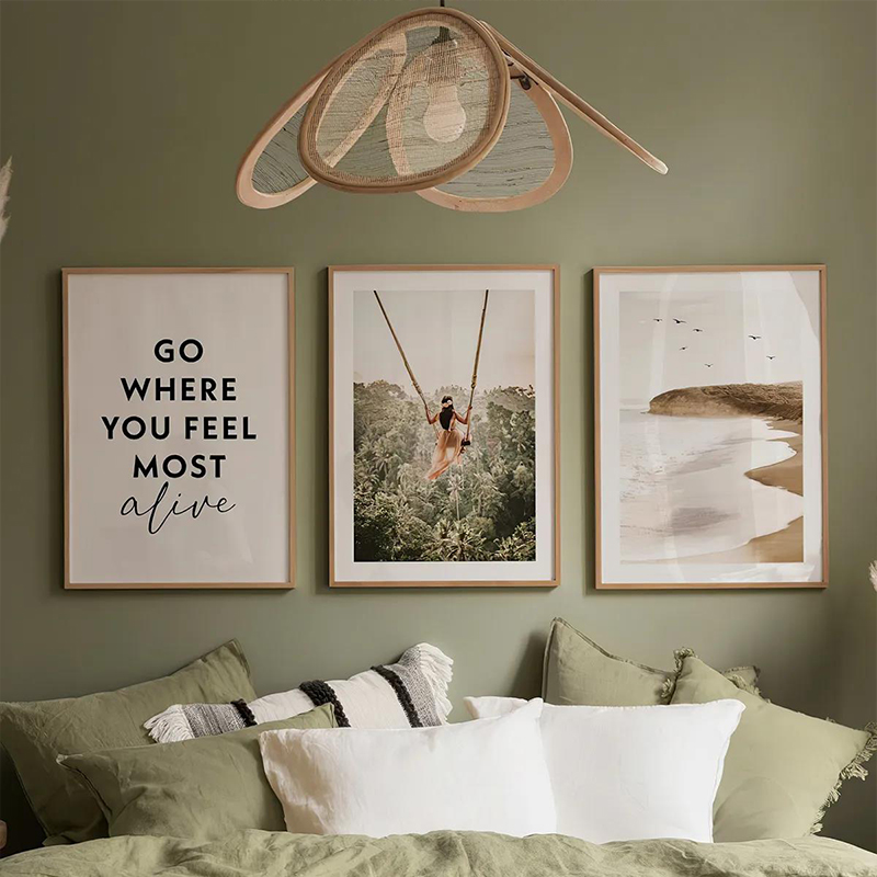 Πίνακας Oralis pakoworld τρίπτυχος με ψηφιακή εκτύπωση και πλαίσιο 33x1.5x48εκ