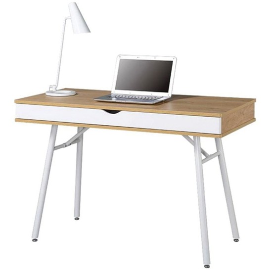 ΓΡΑΦΕΙΟ Η/Υ Μέταλλο Βαφή Άσπρο, Melamine Beech ΓΡΑΦΕΙΟ Η/Υ Μέταλλο Βαφή Άσπρο, Melamine Beech