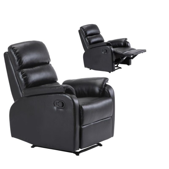 COMFORT Πολυθρόνα Relax Σαλονιού - Καθιστικού, PU Μαύρο COMFORT Πολυθρόνα Relax Σαλονιού - Καθιστικού, PU Μαύρο