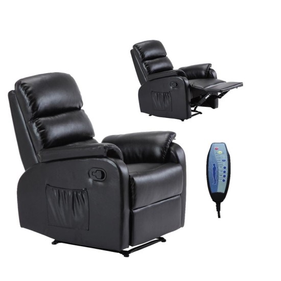 COMFORT Massage Πολυθρόνα Relax, Σαλονιού - Καθιστικού, PU Μαύρο COMFORT Massage Πολυθρόνα Relax, Σαλονιού - Καθιστικού, PU Μαύρο